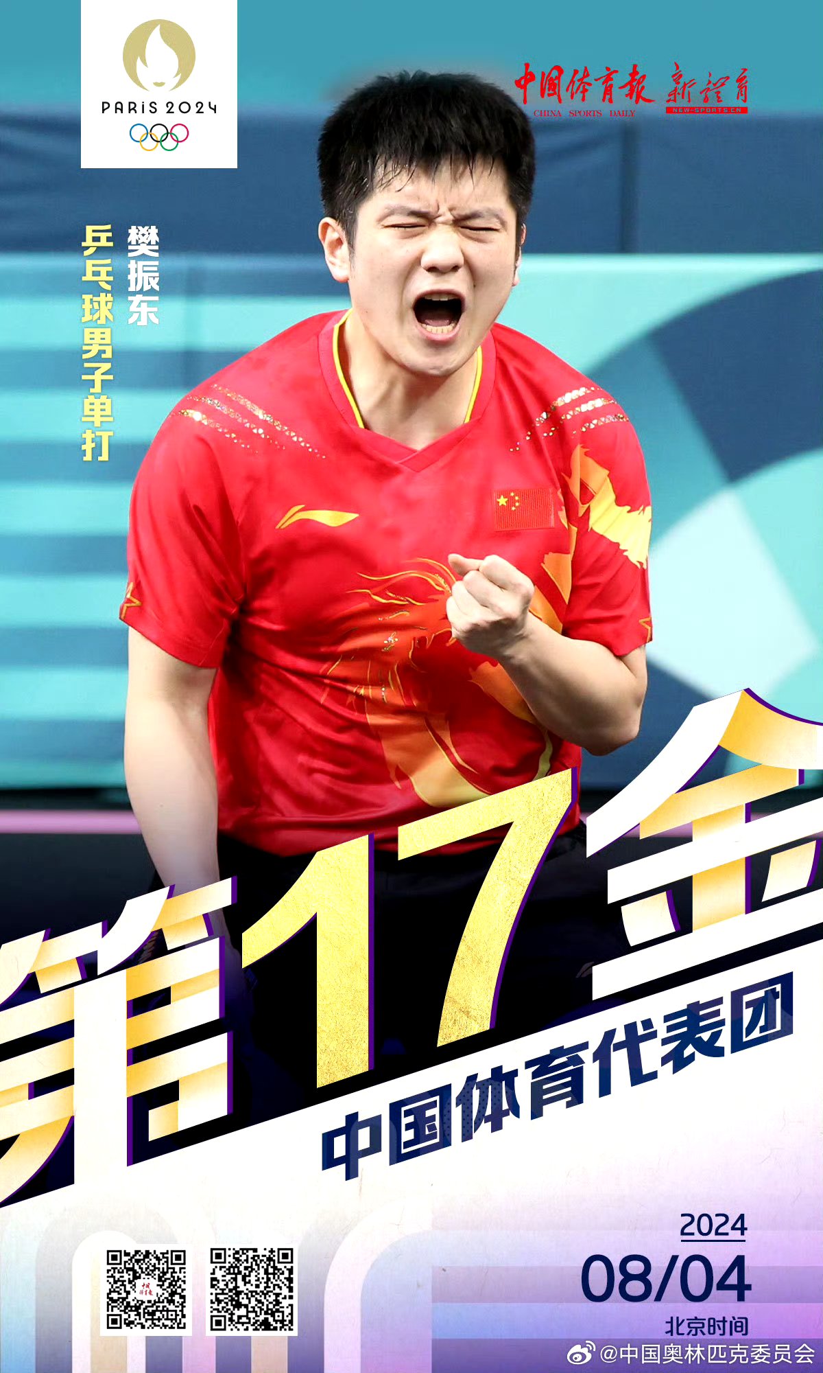 瑞典队逆转中国队，樊振东刷新纪录